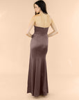 Strapless-Draped-Satin-Chocolate