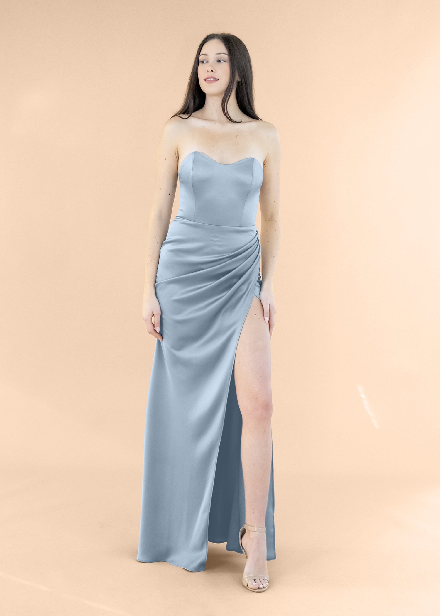 Strapless-Draped-Satin-DustyBlue