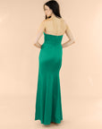 Strapless-Draped-Satin-Emerald