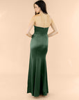 Strapless-Draped-Satin-ForestGreen
