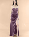 Strapless-Draped-Satin-Mahogany