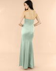 Strapless-Draped-Satin-Sage