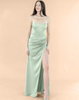 Strapless-Draped-Satin-Sage