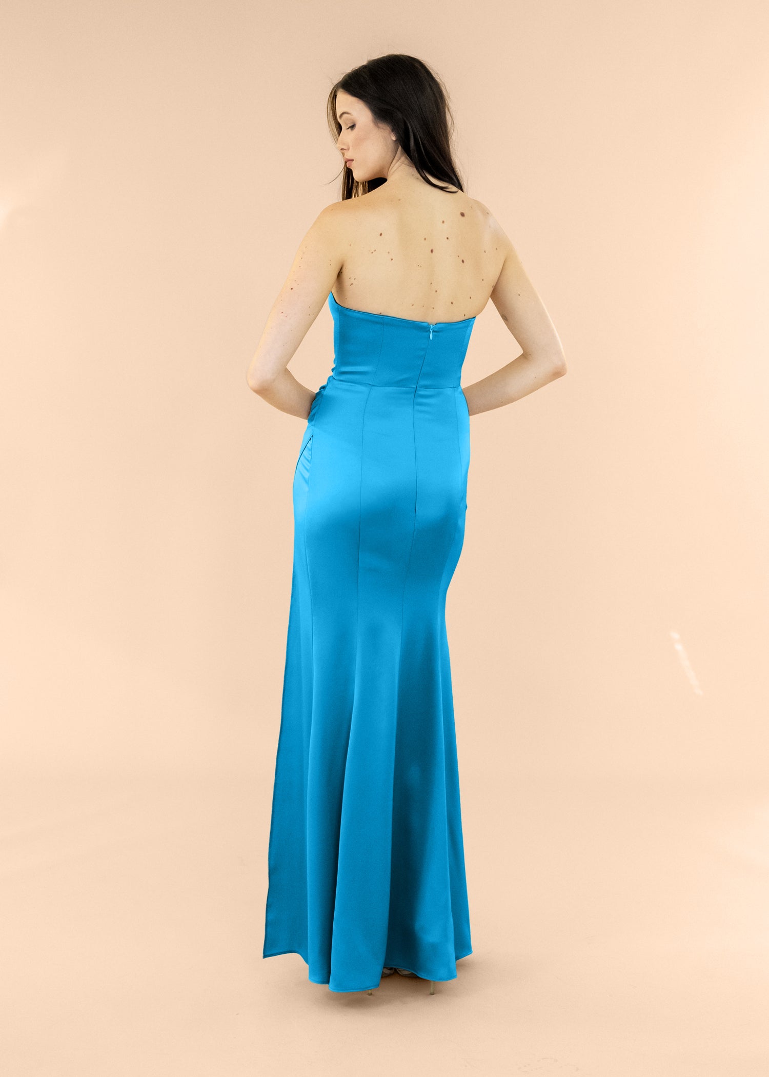 Strapless-Draped-Satin-Sapphire