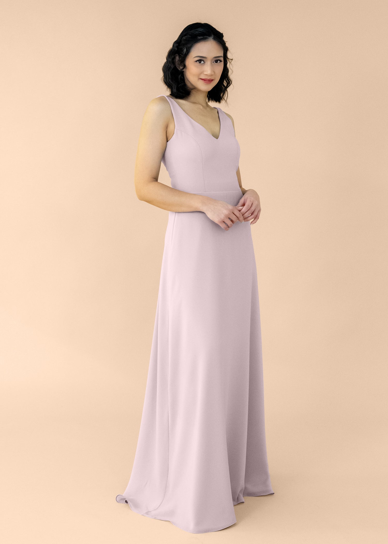 Vneck-Aline-Chiffon-Blush