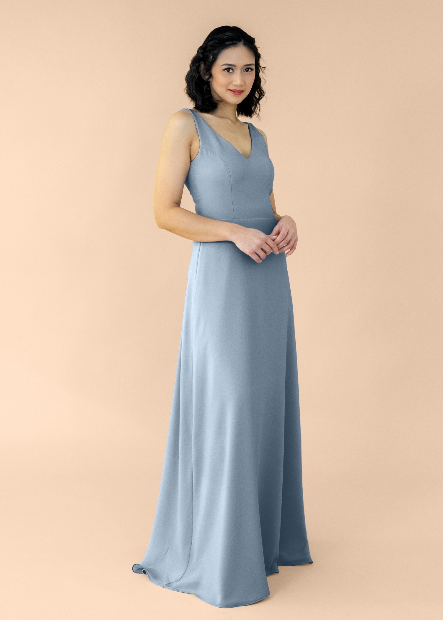 Vneck-Aline-Chiffon-DustyBlue
