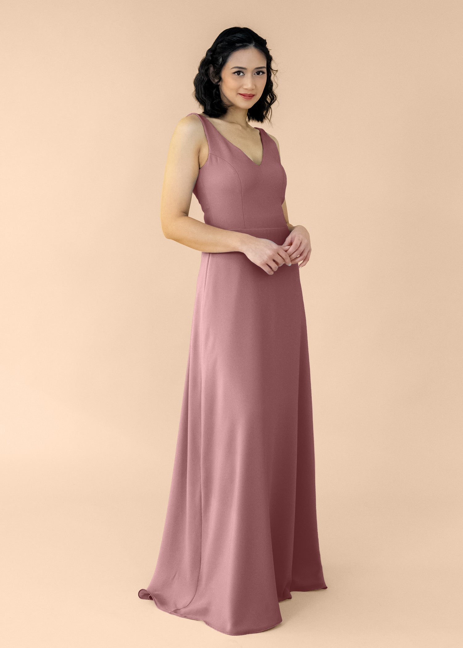 Vneck-Aline-Chiffon-DustyRose