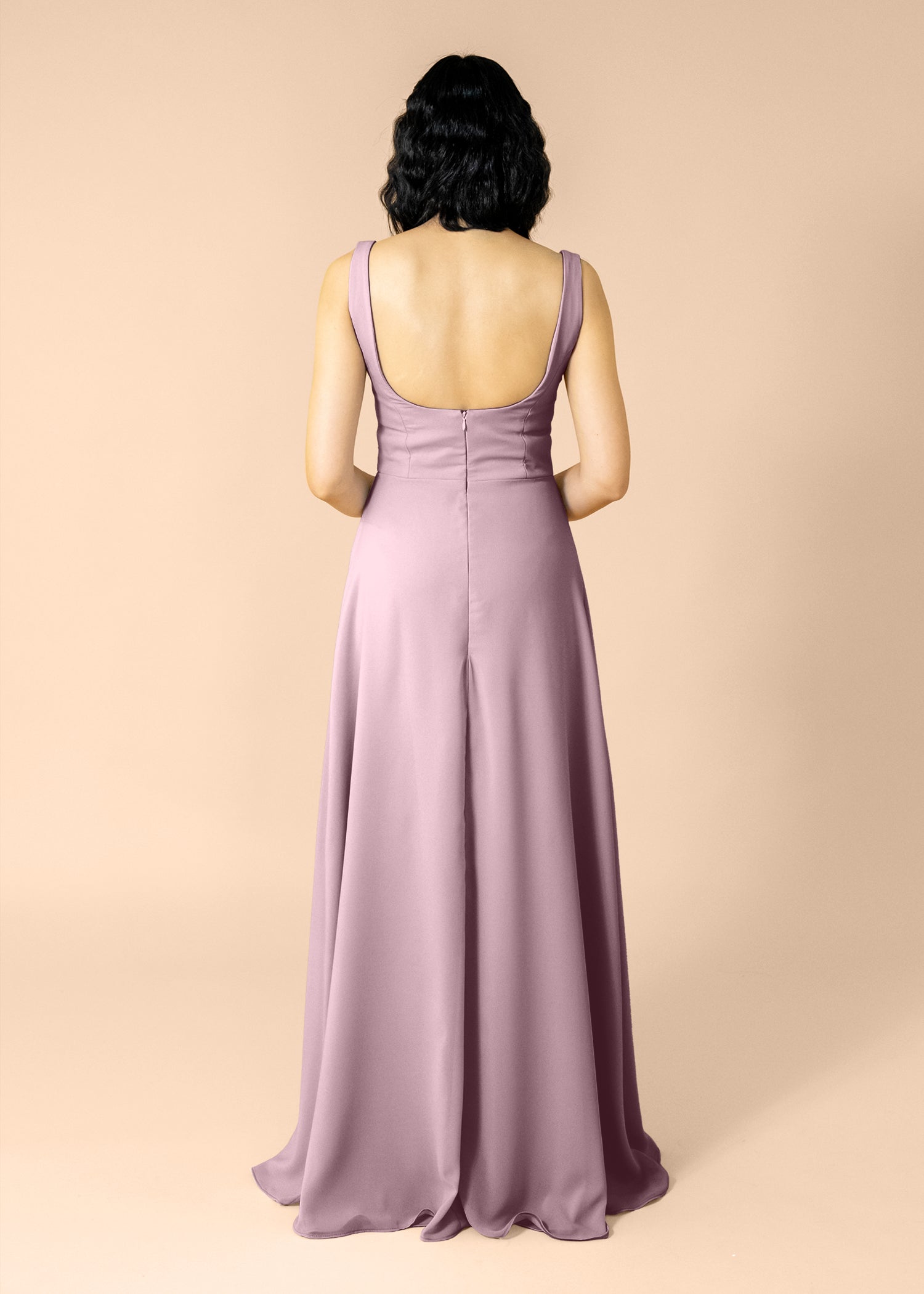 Vneck-Aline-Chiffon-Mauve