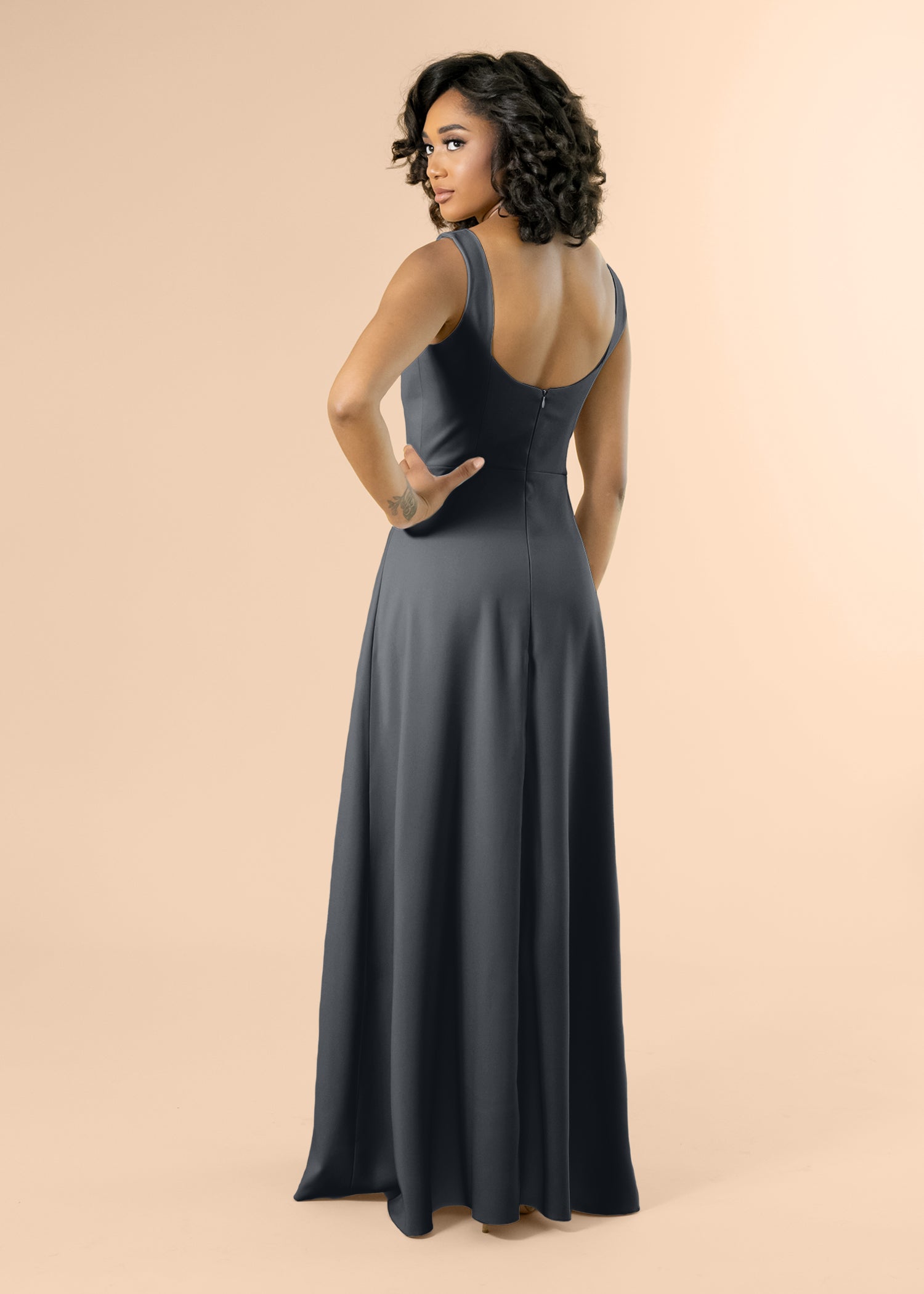 Vneck-Aline-Crepe-Black