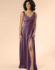 Vneck-Aline-Crepe-Mahogany
