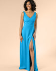 Vneck-Aline-Crepe-Sapphire