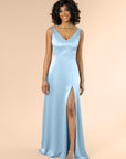 Vneck-Aline-Satin-AiryBlue
