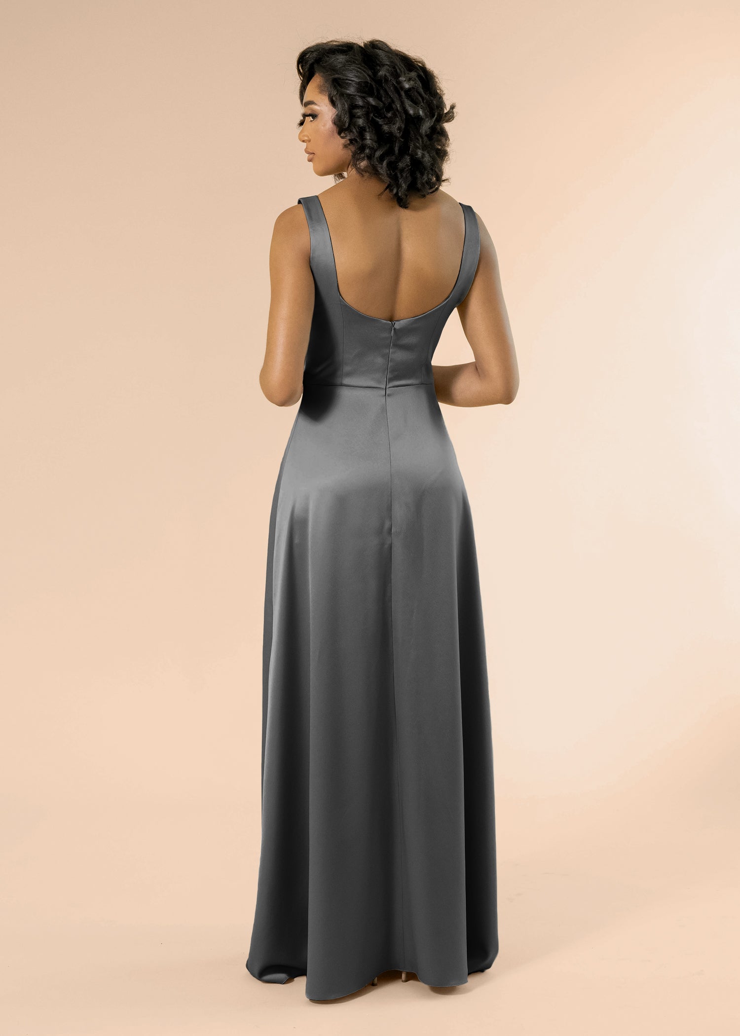 Vneck-Aline-Satin-Charcoal