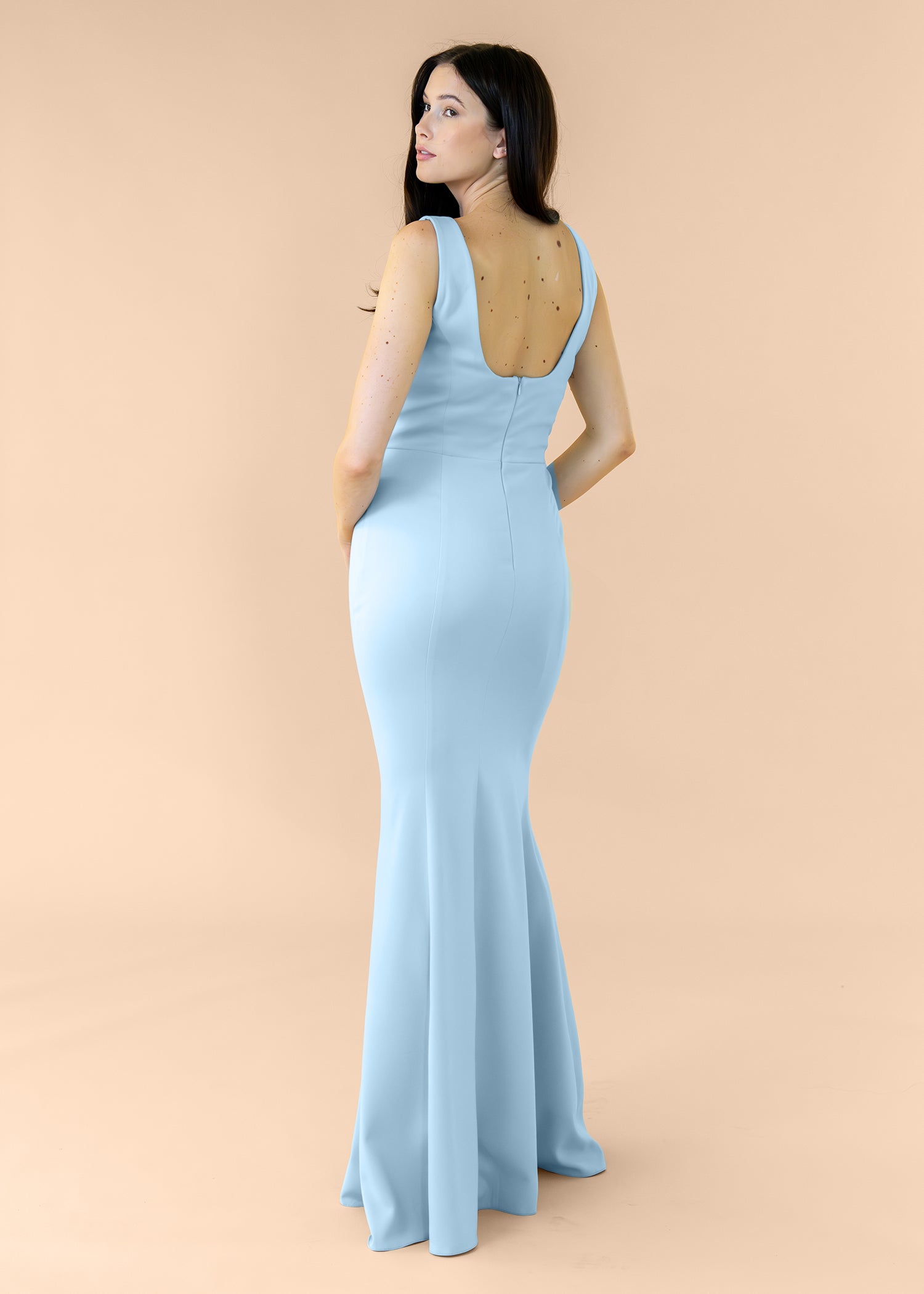 Vneck-Bell-Crepe-AiryBlue