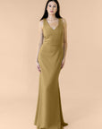 Vneck-Bell-Crepe-Bronze