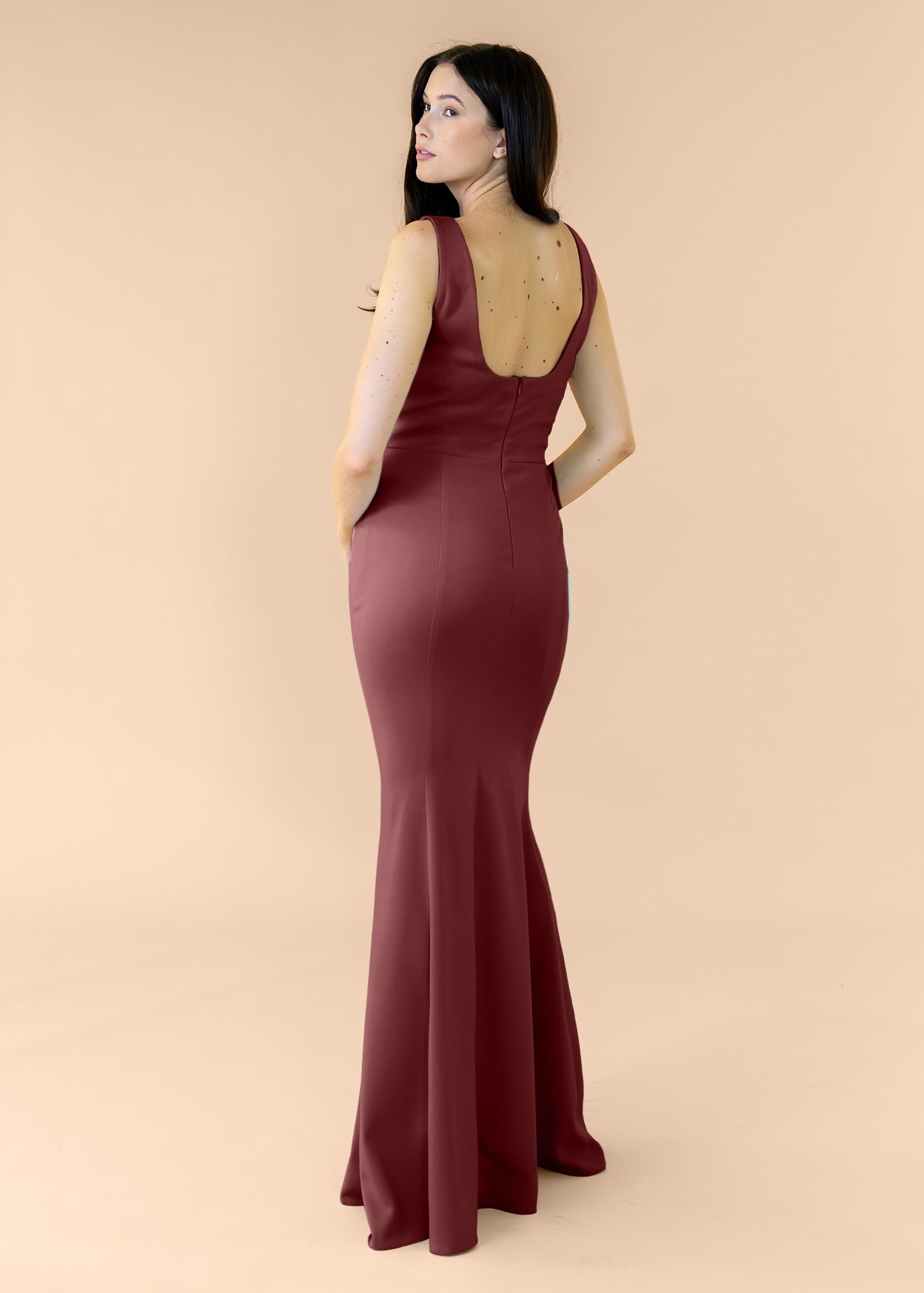 Vneck-Bell-Crepe-Burgundy