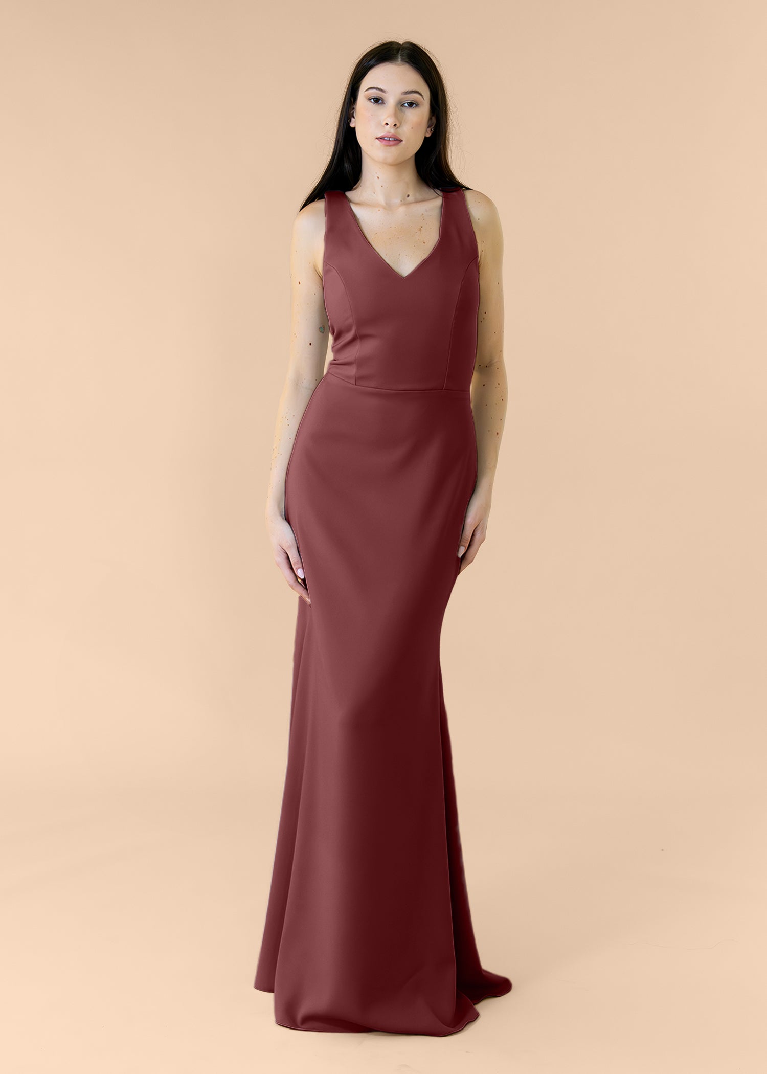 Vneck-Bell-Crepe-Burgundy
