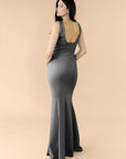Vneck-Bell-Crepe-Charcoal