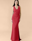 Vneck-Bell-Crepe-Crimson
