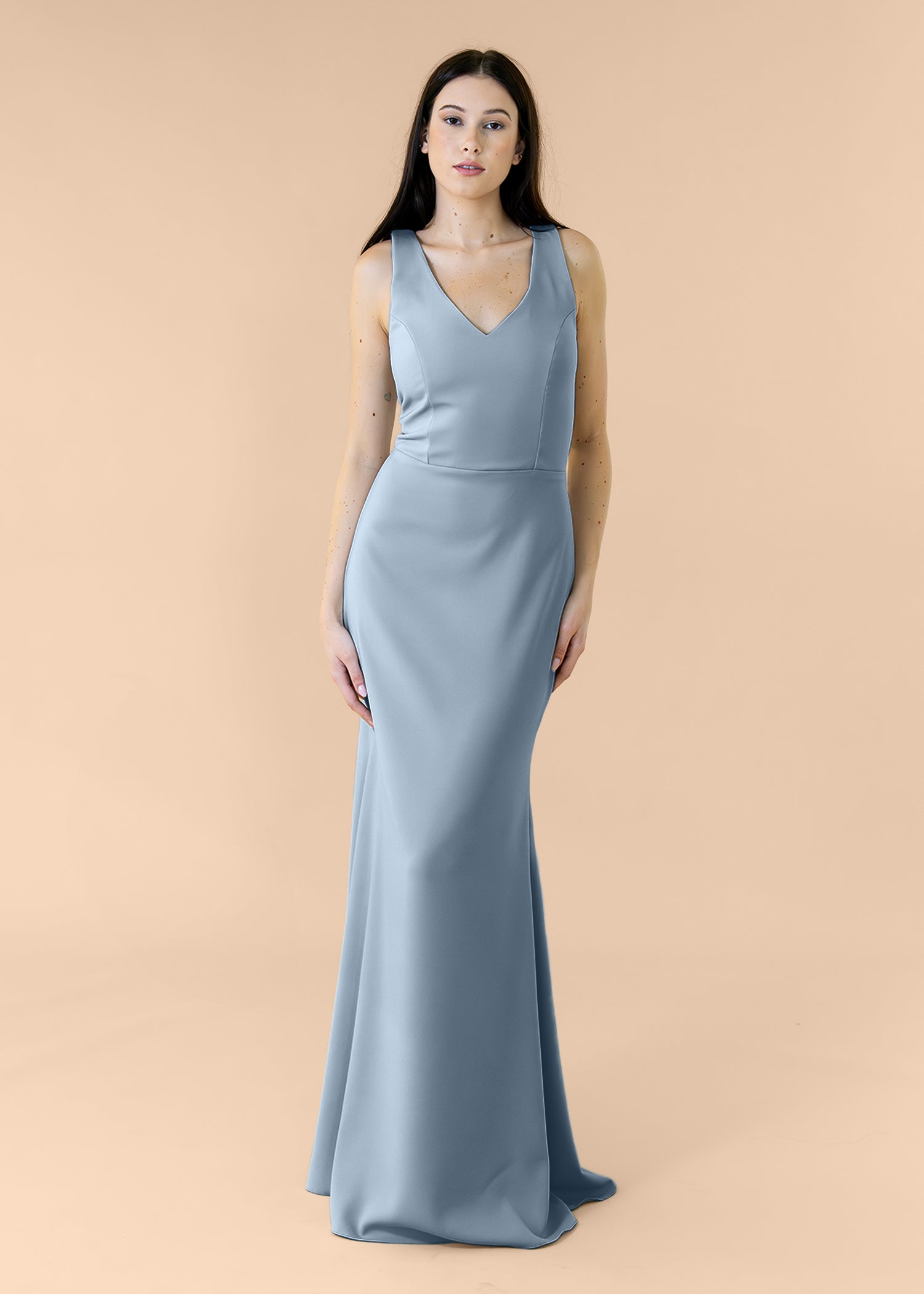 Vneck-Bell-Crepe-DustyBlue