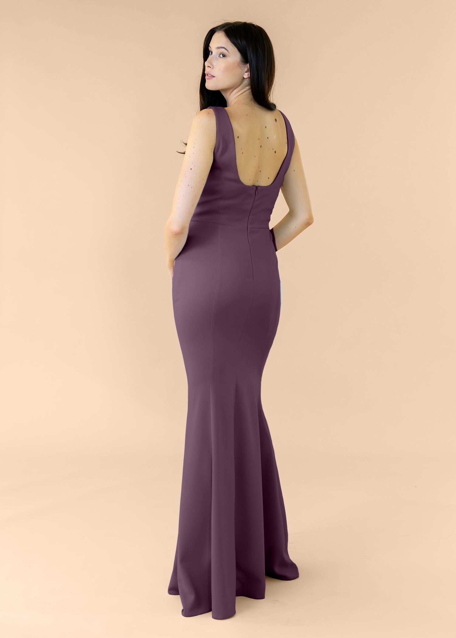 Vneck-Bell-Crepe-Mahogany