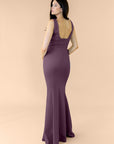 Vneck-Bell-Crepe-Mahogany