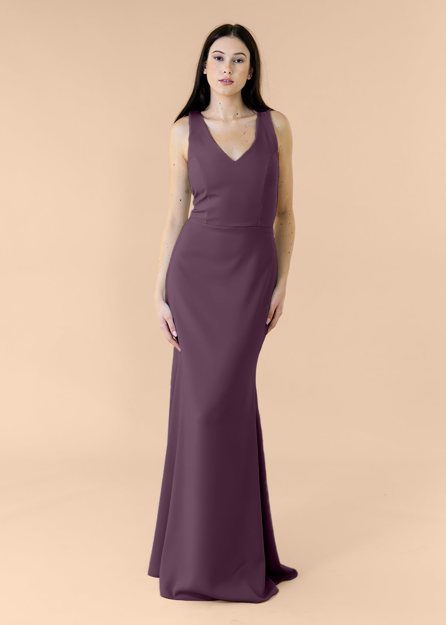 Vneck-Bell-Crepe-Mahogan