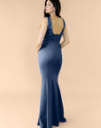 Vneck-Bell-Crepe-Navy