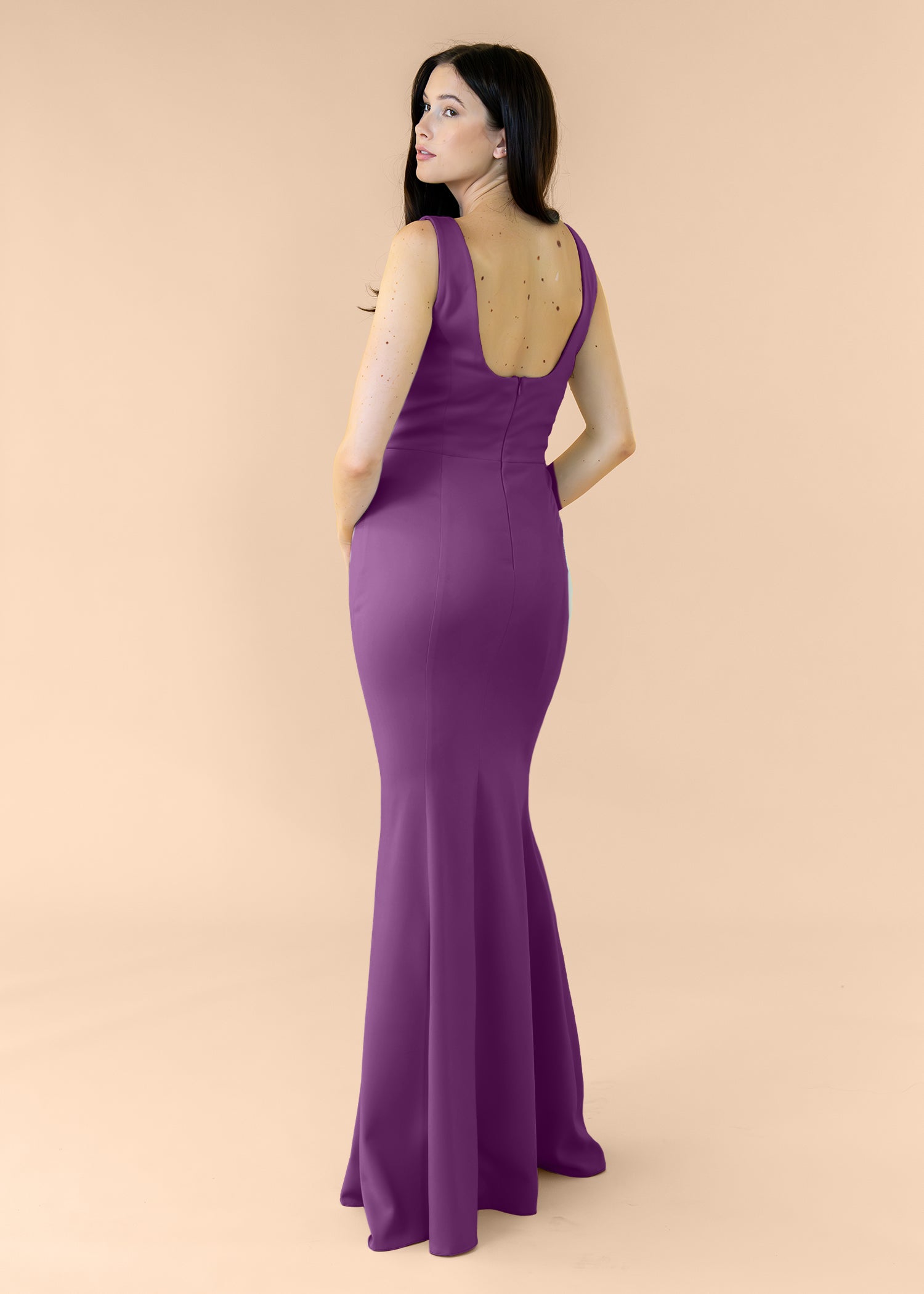 Vneck-Bell-Crepe-Plum