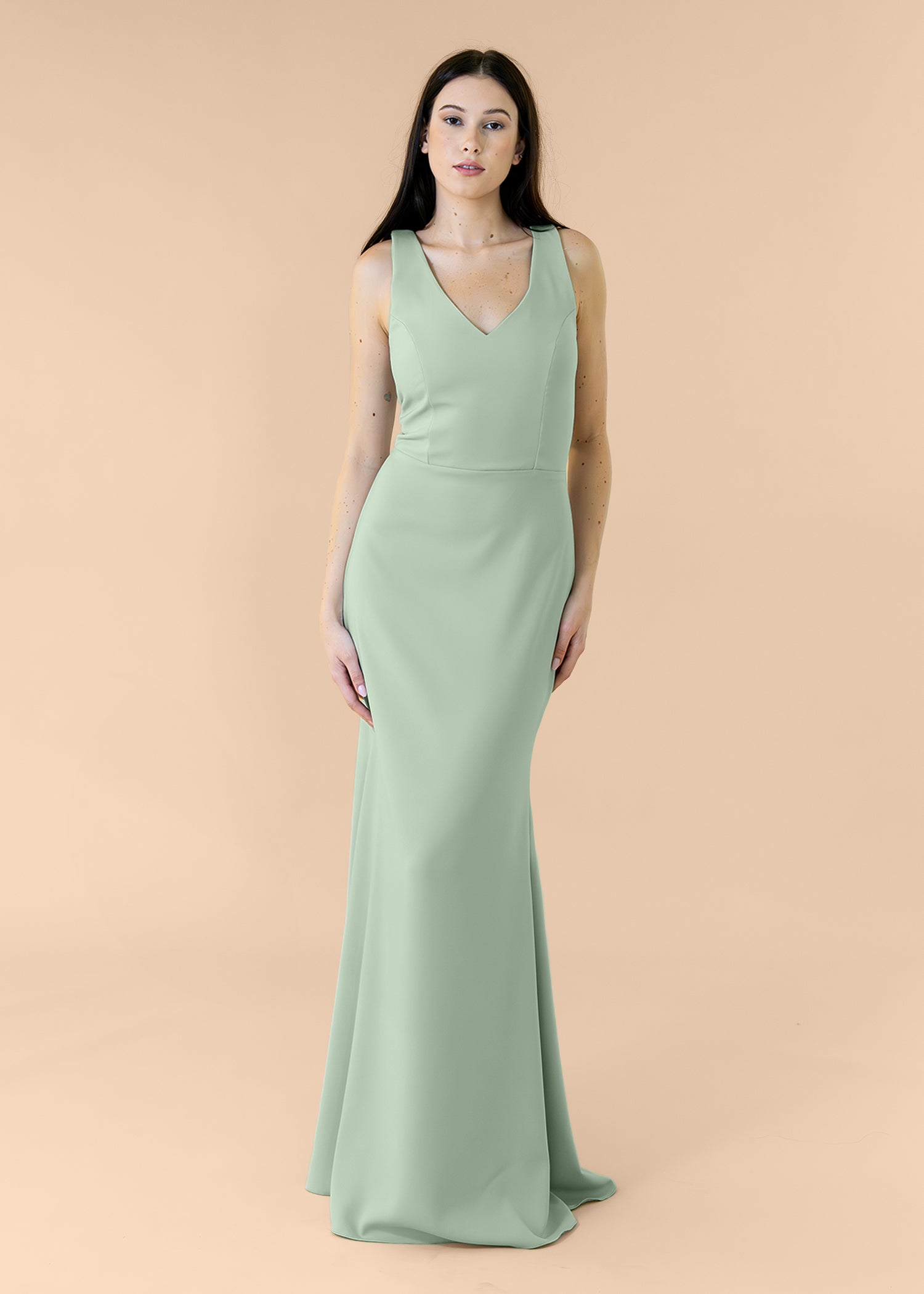 Vneck-Bell-Crepe-Sage