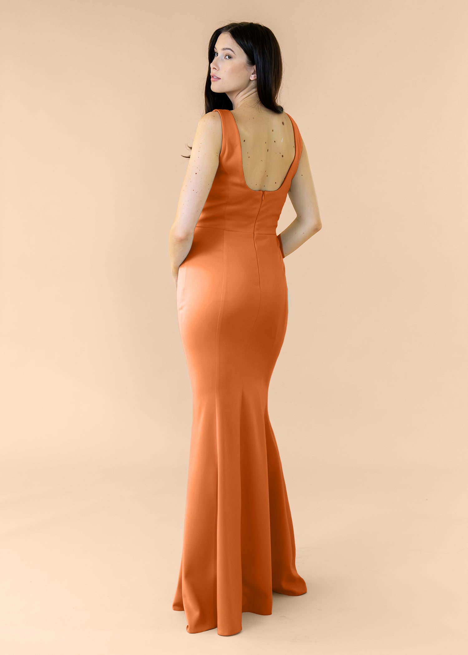 Vneck-Bell-Crepe-Terracotta