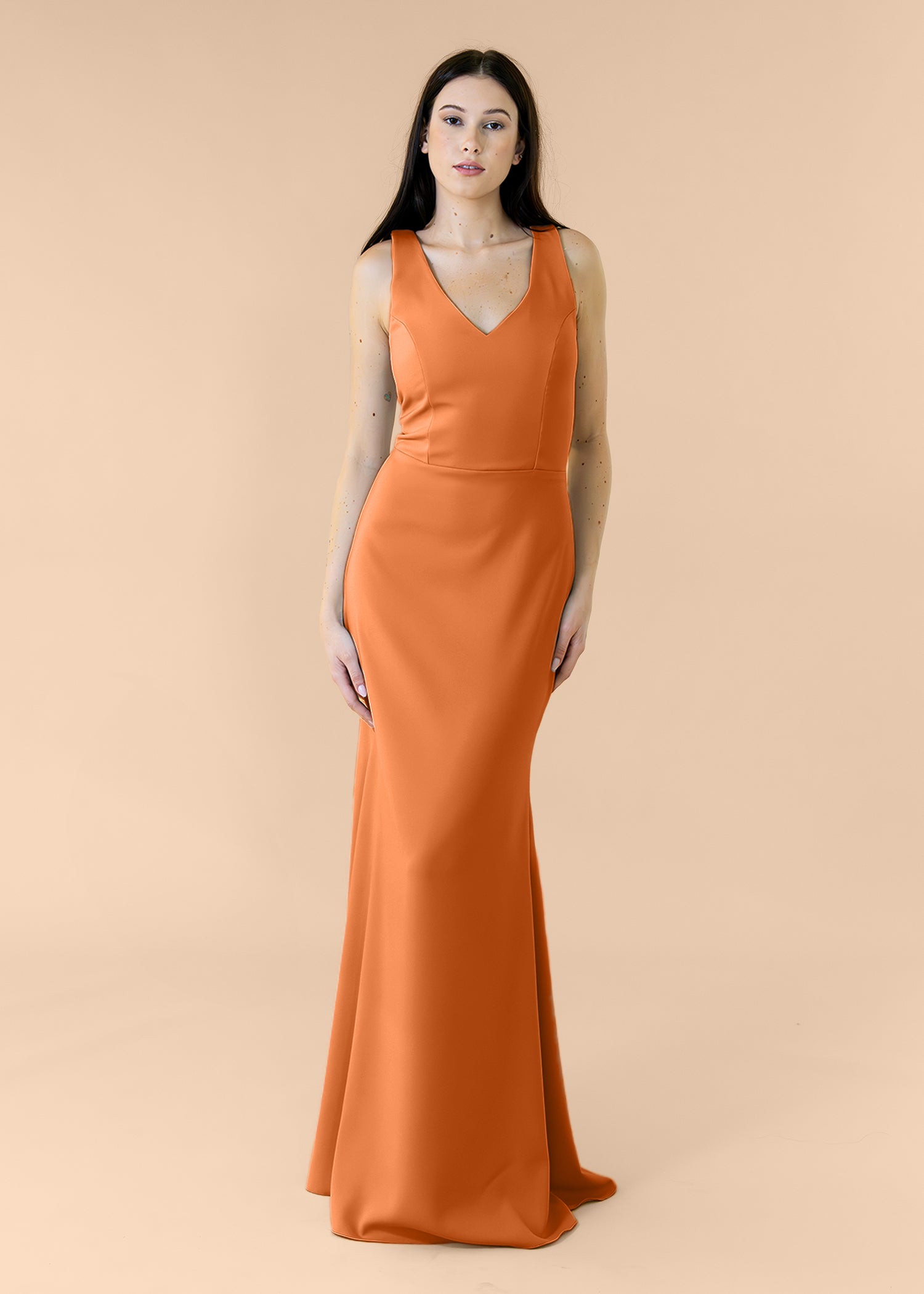 Vneck-Bell-Crepe-Terracotta