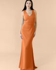 Vneck-Bell-Crepe-Terracotta