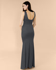 Vneck-Bell-Satin-Black