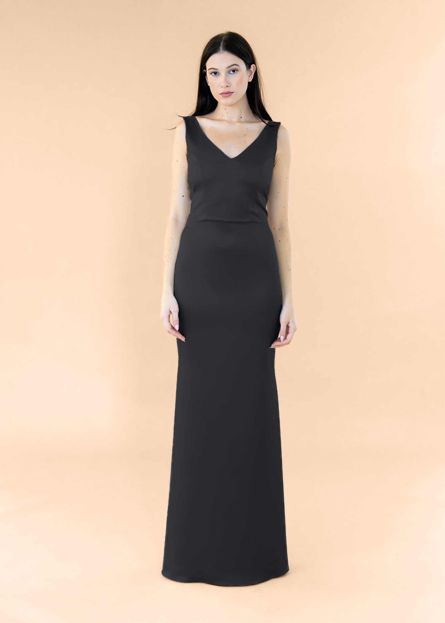    Vneck-Bell-Satin-Black