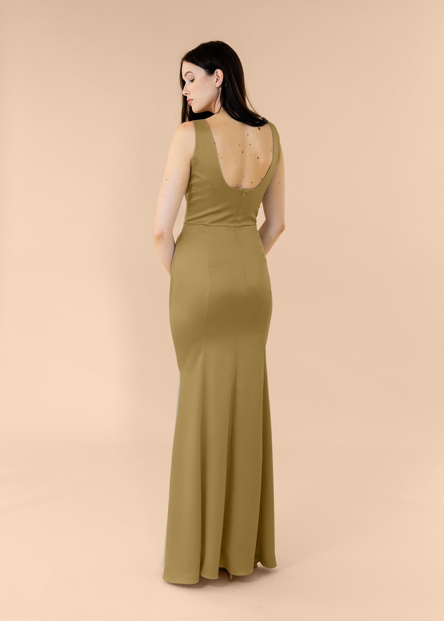 Vneck-Bell-Satin-Bronze