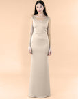 Vneck-Bell-Satin-Champaign