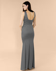 Vneck-Bell-Satin-Charcoal