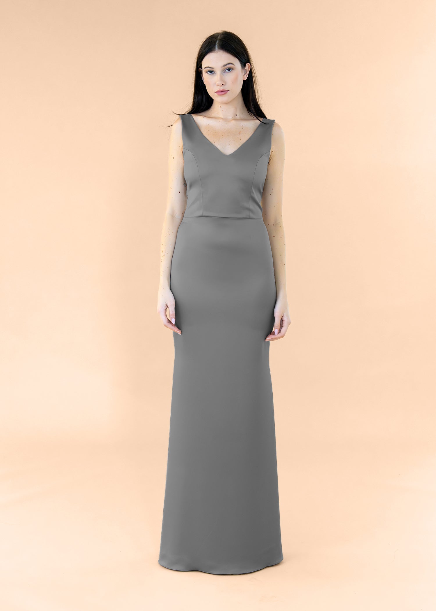 Vneck-Bell-Satin-Charcoal