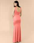 Vneck-Bell-Satin-Coral