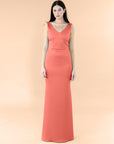 Vneck-Bell-Satin-Coral