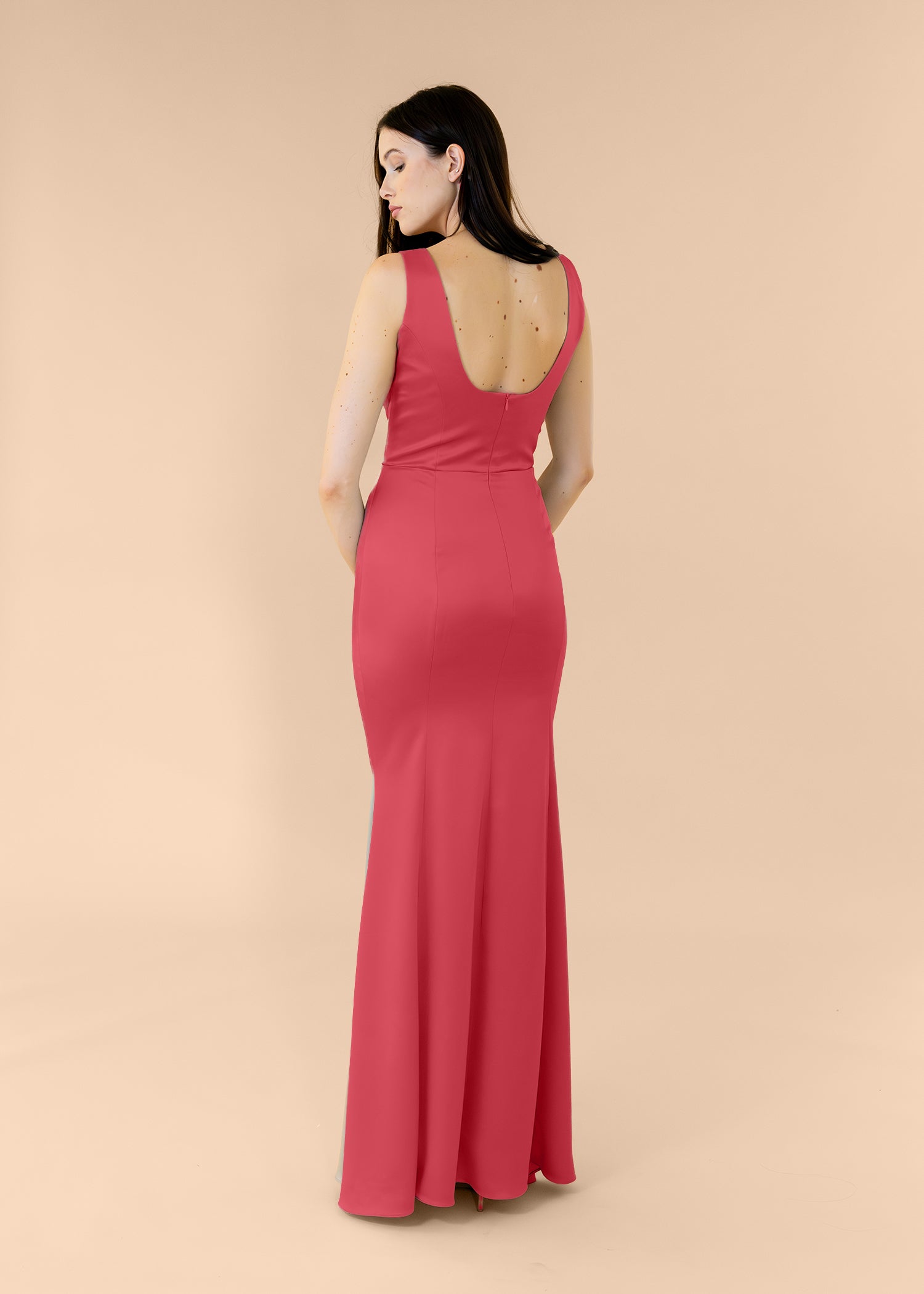 Vneck-Bell-Satin-Crimson