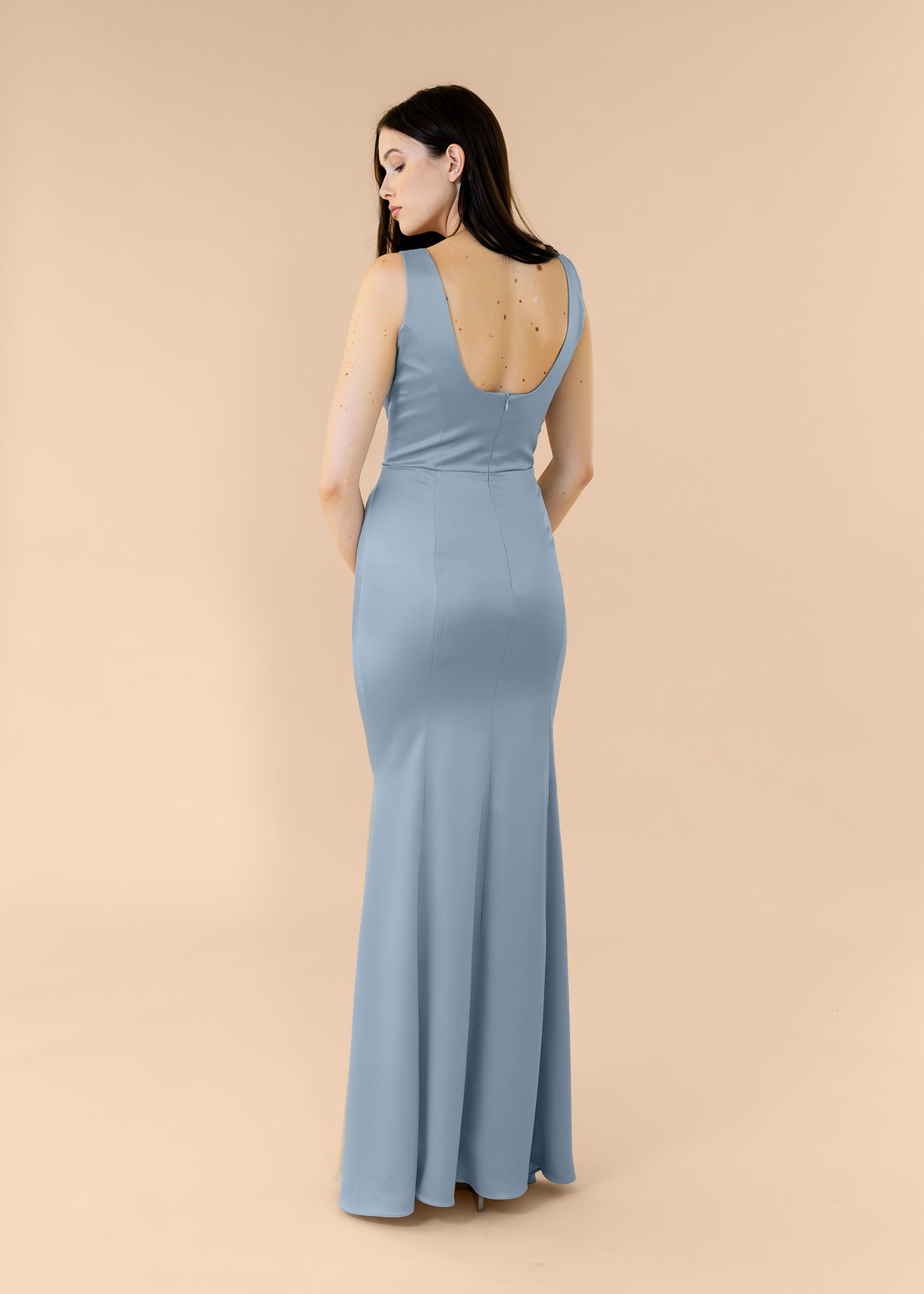 Vneck-Bell-Satin-DustyBlue