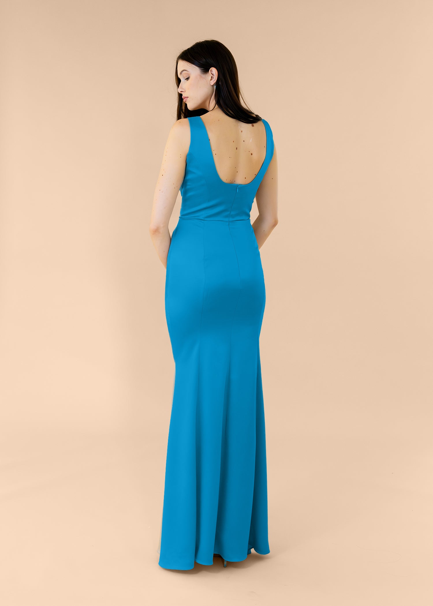 Vneck-Bell-Satin-Sapphire