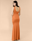 Vneck-Bell-Satin-Terracotta