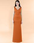 Vneck-Bell-Satin-Terracotta